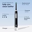 Oral-B Black Pro 1000 Power Rechargeable Electric Toothbrush For Adults Powered By Braun,Pack Of 1 gallery image