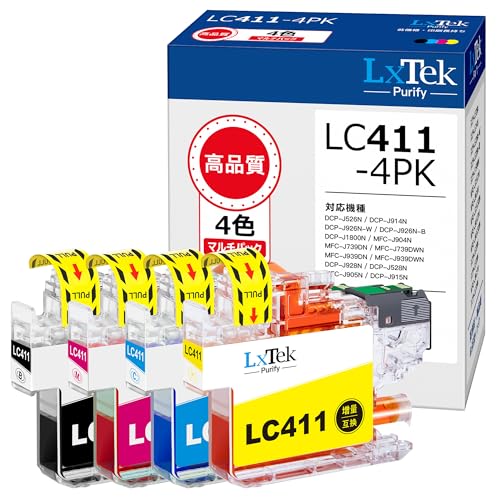 バラ売り可 インクカートリッジ 4色セット 互換 brother キャノン Brother(ブラザー)互換インクカートリッジ LC411-4PK 4色パック