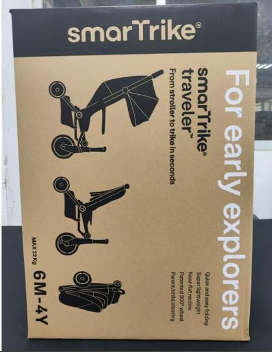 Miniatura 4 de Smartrike Traveler - Cochecito de viaje para niños pequeños, ligero, plegable y compacto con reclinación casi plana, negro ónix