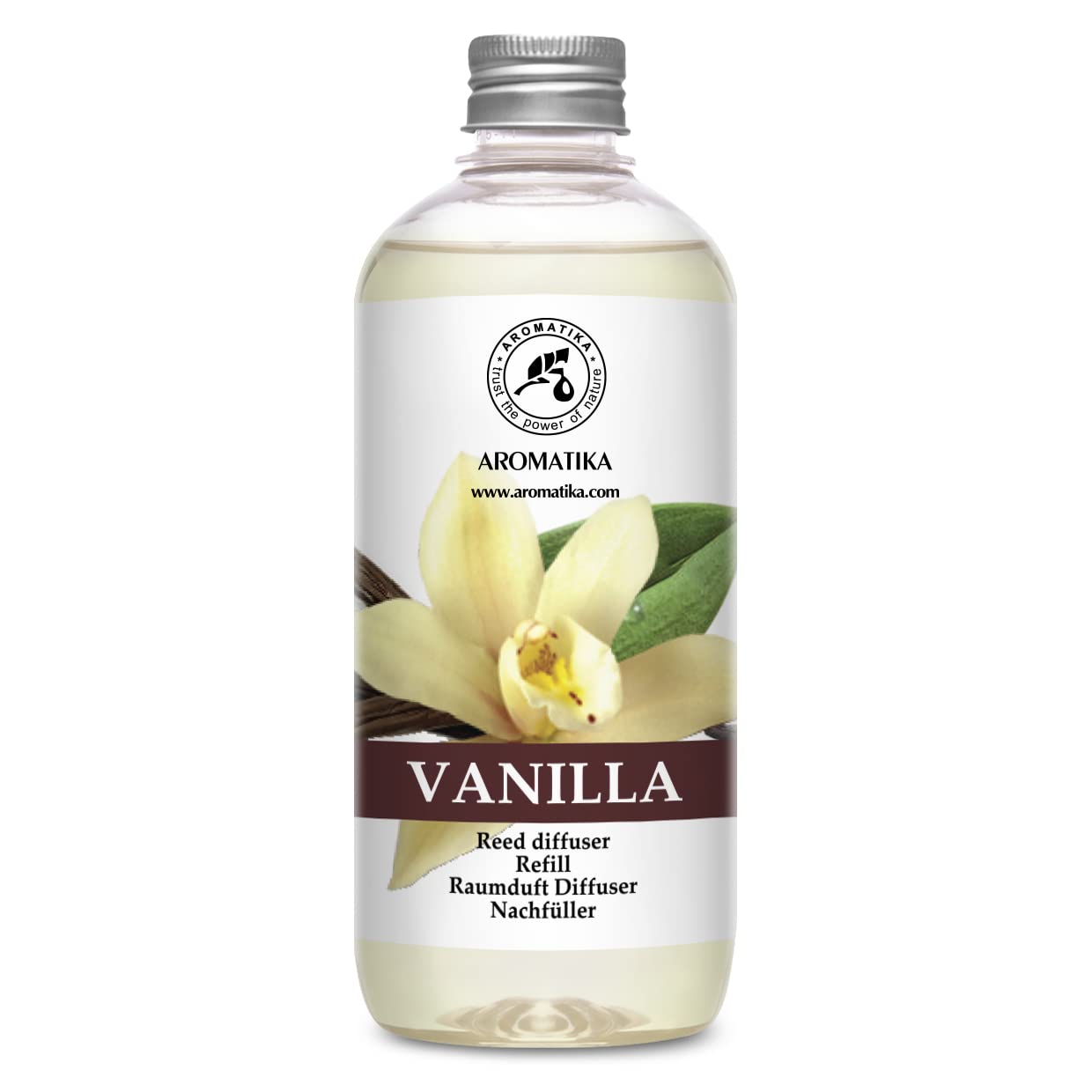 Vanilla Reed Diffuser Refill 500ml Room Diffuser w/Natural Essential Vanilla Oil Home