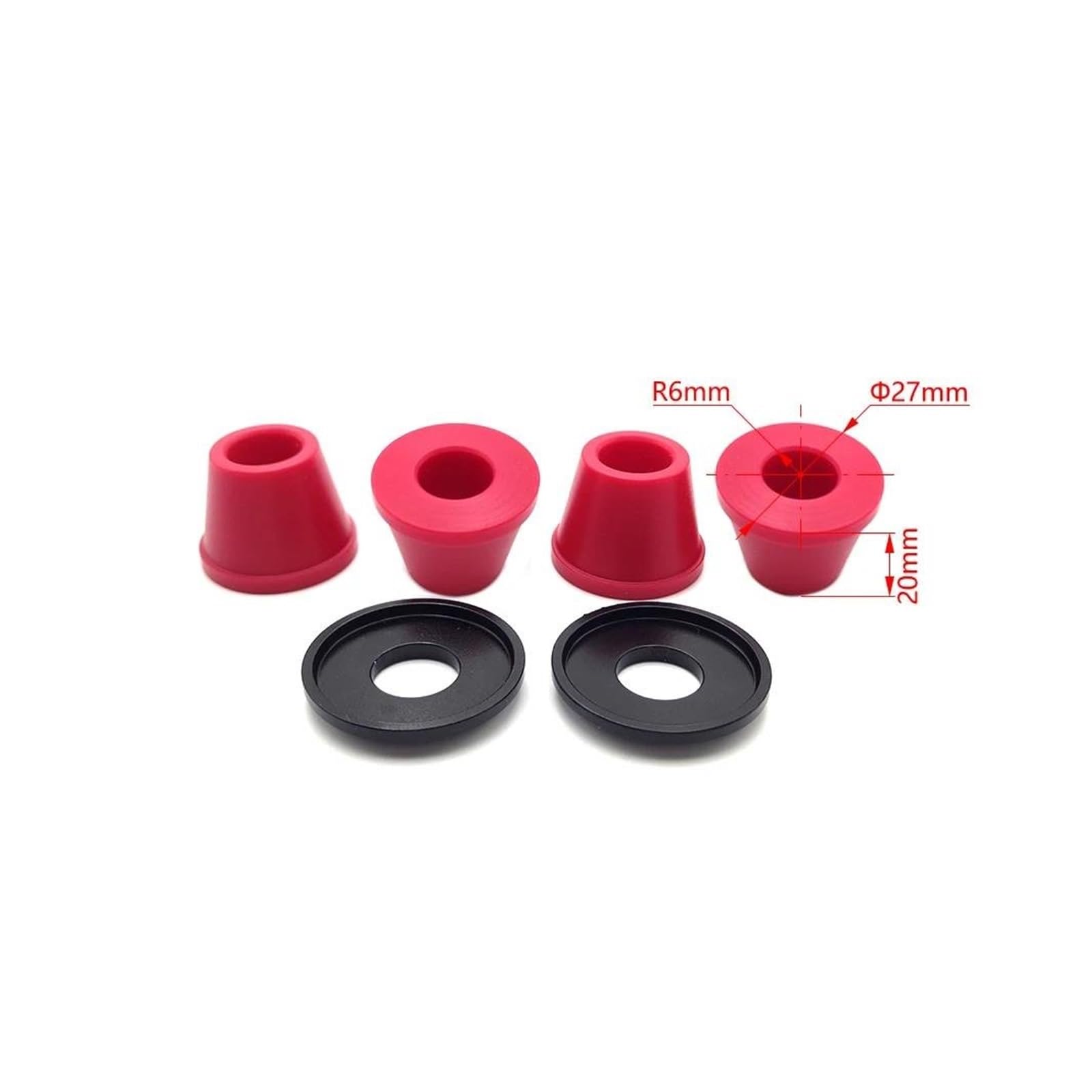 Elevadora Manillar Bujes Montaje Manillar Motocicleta Abrazadera Elevador De La Columna Dirección Manguito Amortiguador para CRF para Kawasaki, Etc.(Rojo)
