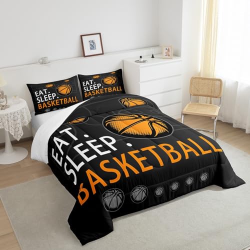 Image of Feelyou Basketball Comforter Set Bedding Twin Size for Kids Women