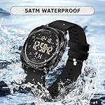 COSSINIGE Mens Gold Digital Waterproof Running Wrist Watch for Men Military Sports Tactical Dive Cheap Men's Wrist Watches Digital Black and Silver - Image 2