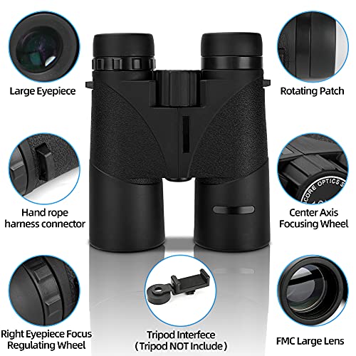 zootop 12 x 42 Fernglas mit Smartphone-Halterung, N2 Wasserdichtes Fernglas für Erwachsene Anti-Shake High Power… – Bild 3