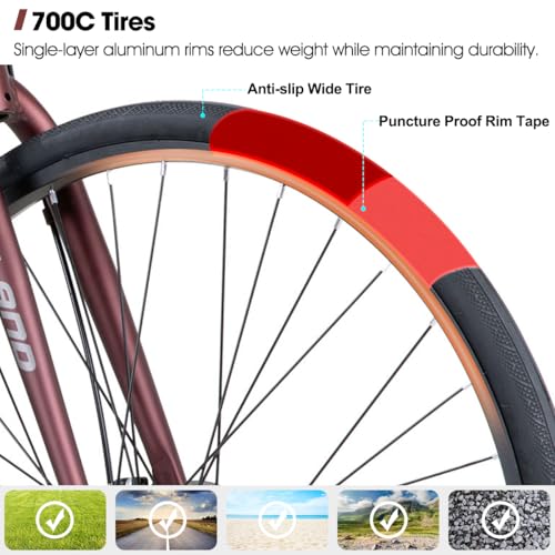 HILAND 700C Hybrid Commuter Bike