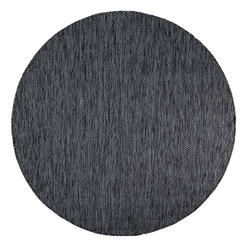 Paco Home Outdoor Teppich Wetterfest Rund Balkon Küchenteppich Modern Flachgewebe Meliert...