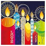 Weihnachtskarten mit Umschlag Set, 10 Stück - Kerzen, 10 Nostalgie Weihnachtskarten für Weihnachten mit Umschlägen, Weihnachtsgruß auf der Innenseite in Englisch, Just Cards Direct