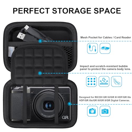 Estuche rígido para cámara RICOH GR, protección y viaje miniatura 2
