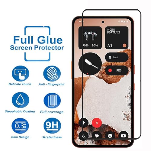 Image of Tempered Glass Screen Protector Compatible For Nothing CMF Phone 2 /2 Pro 5G Black Cellphone With Edge To Edge Coverage And Easy Installation Kit