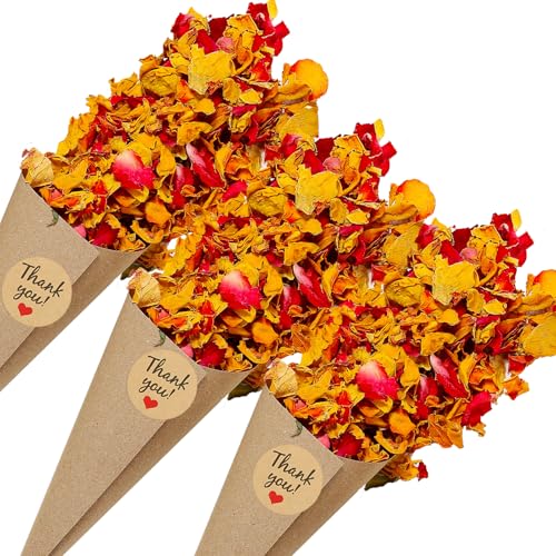 Conos de confeti con flores secas 30 pcs miniatura 1