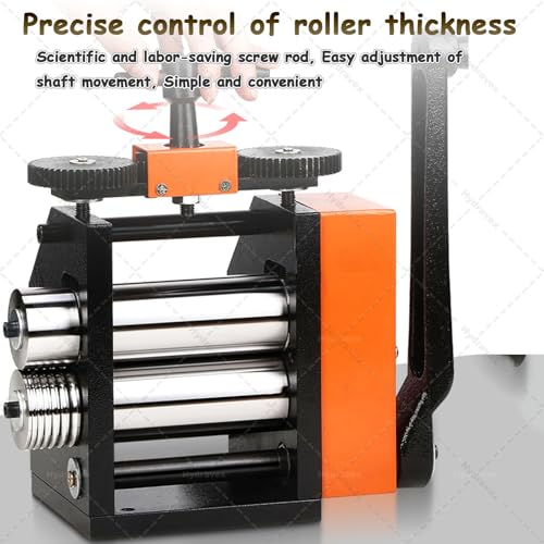 Strumento per laminatoio per gioielli per lamiere e fili, spessore controllabile con precisione per allungare, modellare e goffrare modelli