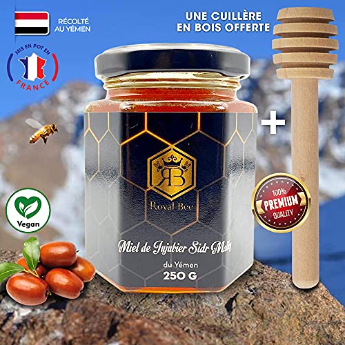 Jujube sidr honing uit Jemen Maliky pure Rauwe Sidr Honing Royal 250g Natuurlijk - Geeft energie - 1 houten lepel… - Image 5