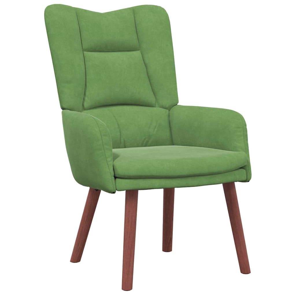 vidaXL poltrona Verde chiaro 63 x 67 x 94 cm Velluto, Poltrona Moderna, Seduta in Velluto, Comoda e Relax per Soggiorno o Camera, Design Elegante e Style