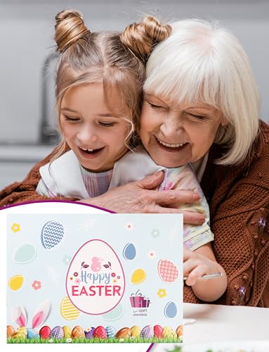 Eva'S Gift Universe Easter Care Package Blue Box (52 Count) Filled With Candy Chocolates Snacks Cookies And More Easter Gifts For Kids Girls Boys College Students thumb #4