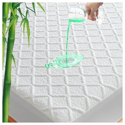 UNILIBRA King Size Bamboo Cooling Waterproof Mattress Protector, 3D Air Fabric Breathable Mattress Cover, Noiseless Deep Pocket Mattress Pad Cover Fits to 8''-21''