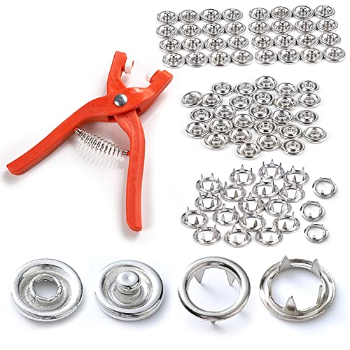 Druckknopf Set mit Zange 100 Sets Jersey Druckknöpfe mit Zangen...