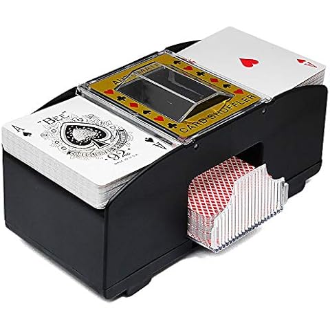 Card Shuffler Machine, Poker Automatic Shuffling Machine Electric Automatic Board Game Card Game Machine Shuffler for Game Party Entertainment Cover