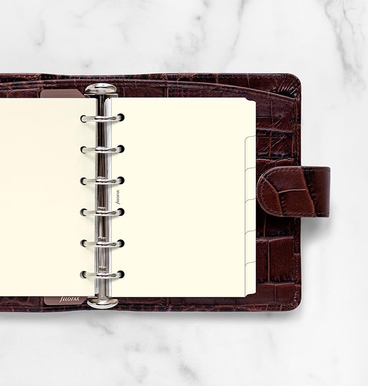 Intercalaires en coton crème Filofax Pocket pour organiseur