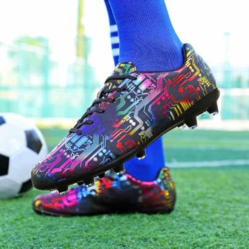 Image of Women's Men's Soccer Cleats Training Shoes | Women's men's AG Sports Soccer Cleats ,Training Shoes, Non-Slip football shoes,long studs soccer shoes
