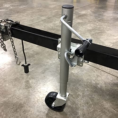 TOWSMART Side Wind, Swing Down, Bolt-on Trailer Jack, 1,000 lb. Capacity, 10 in. Lift