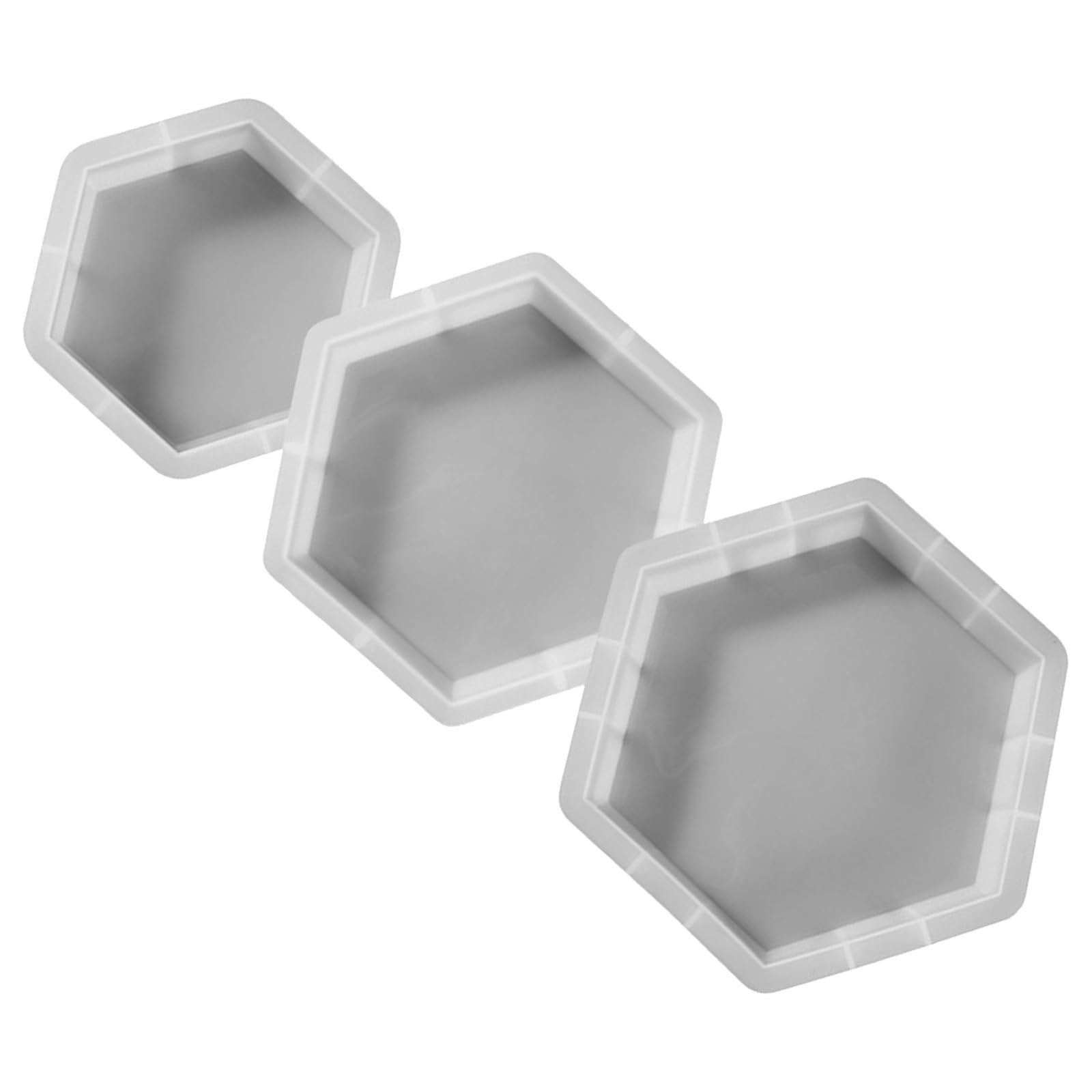3 Pezzi Stampi Esagonali in Silicone per Resina, Design che Favorisce la Visualizzazione Indipendente, per Bouquet e Fiori Botanici in Ambienti Domestici