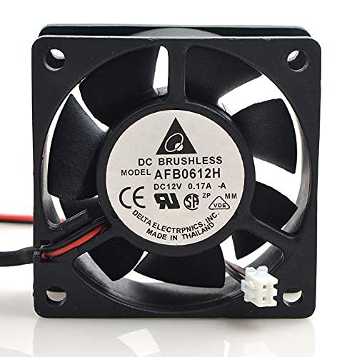 AFB0612H Delta 12V 60mm Fan, 12V 0.17A 6025 2-pin Chassis Silent Power Supply Cooling Fan