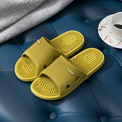 Reflexology Slippers Foot Massager for Plantar Fasciitis Acupressure Acupuncture Slippers Arthritis Pain Relief for feet Man Women Stress Relief Gifts (Yellow, UK Women 5.5-6) - Image 4