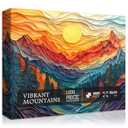 Mountain Puzzles for Adults 1000 Pieces, Nature Tree River Canyon...