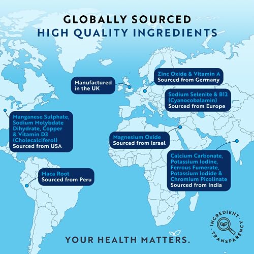 Men's Multivitamins and Minerals - 25 Essential Active Vitamins and Minerals with Added Maca Root and Panax Ginseng - 180 Vegan Tablets - No Synthetic Fillers or Binders - Made in The UK by Nutravita - Image 8