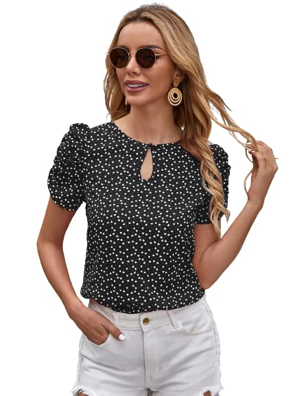 Image of Leriya Fashion Women Printed Slub Rayon Top with Half Sleeves for Office Wear, Casual Wear,Top for Women /Girls Top