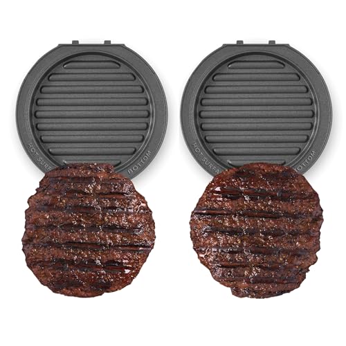 Image of Dash MultiMaker Mini System Removable Plate Set - Nonstick Replacement Plates for Fun-Shaped Waffle Breakfast - Waffle Maker Not Included - Two-Pack - Grill Plates, 4-Inch
