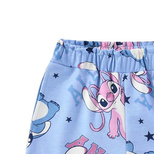 Image of Disney Lilo & Stitch Girls French Terry Shirt and Shorts Set for Big Kids