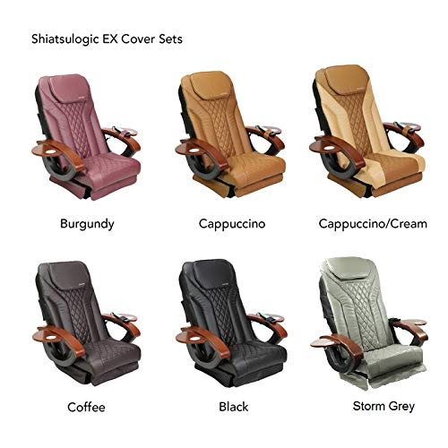 Shiatsulogic Pedicure Chair 16EX Brown/Yellow Stylish Pedicure Tub & Pipe-less Whirlpool System, Coffee Cover Set