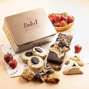 Cookie & Brownie Tin – Delicious, Fresh Baked Snacks – Gourmet Chocolate Fudge Brownie – Yummy Flavors for Every Special Occasion – Ideal Gift for Son, Dad, Family, Women, Men, Kids,