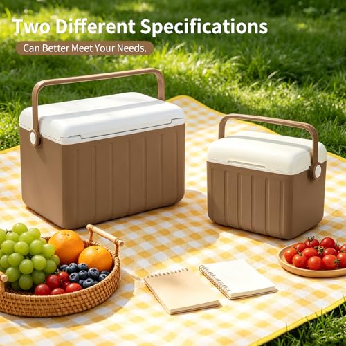 Image of 6Qt 13Qt 19Qt Northroad Camping Coolers,Stylish Macaron Color Durable Hard Cooler,Portable Insulated Ice Chest with 24 /48 Hour Ice Retention,Multi- Size for Camping,Picnic,Beach,Travel