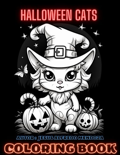 HALLOWEEN CATS: COLORING BOOK