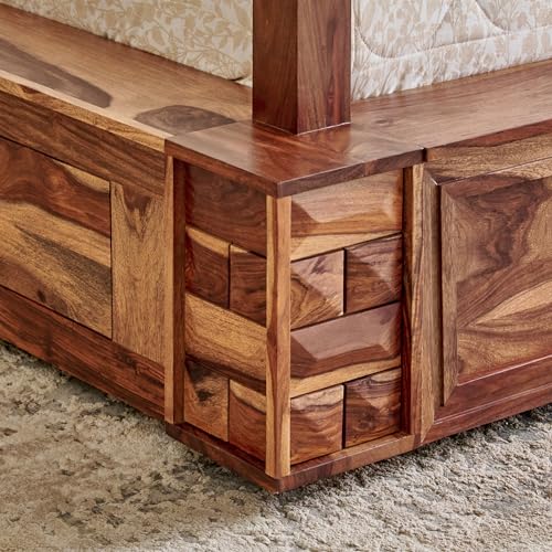 Image of Home Centre | Adana | Sheesham Wood | King Beds | Brown | 1 Year Warranty