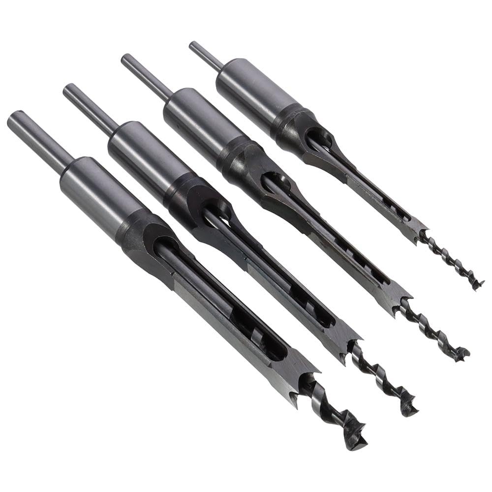 FEIYING 4pcs 6.4/8/9.5/12.7mm Square Hole Drill Bits