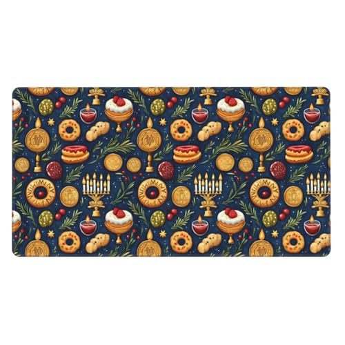 Tapis de bureau pour ordinateur portable bougies jaunes déco bureau