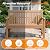 Psilvam 2-Person Outdoor Bench with 700 Lbs Weight Capacity, Poly Lumber Weatherproof Garden Bench Seating for Porch, Balcony and Park, All-Weather Patio Bench Furniture (Teak)