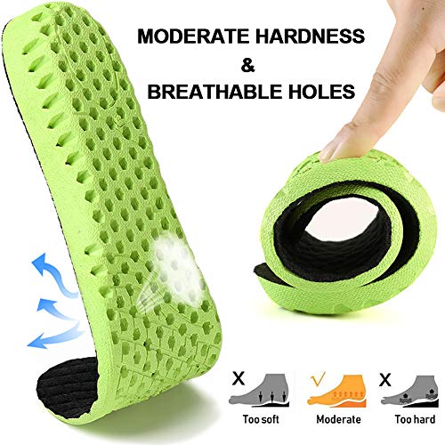 Image of Ailaka Elastic Shock Absorbing Height Increasing Sports Shoe Insoles, Soft Breathable Honeycomb Orthotic Replacement Inserts for Men & Women