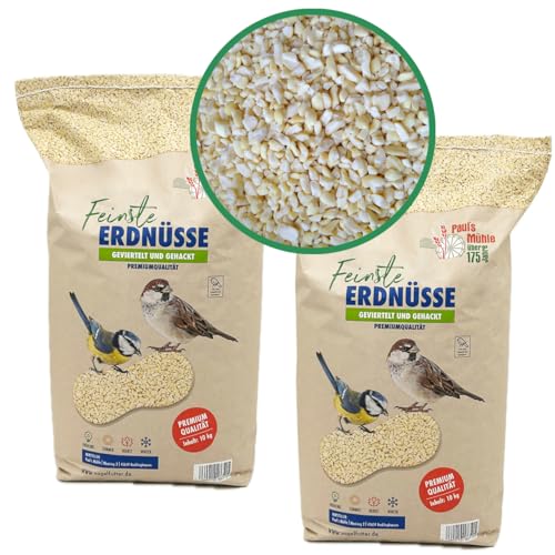 Paul´s Mühle Erdnüsse für Vögel, Erdnusskerne gehackt, 20 kg Neue Ernte 2025