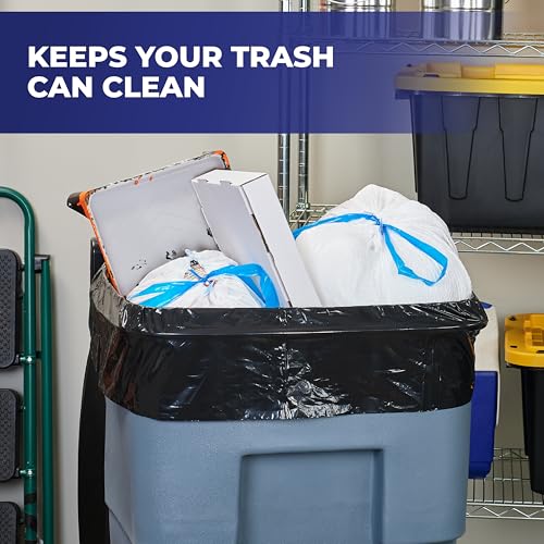 Hefty 65 Gallon Cart Liner Extra Large Trash Bags, Black, Unscented, 10ct - image 3