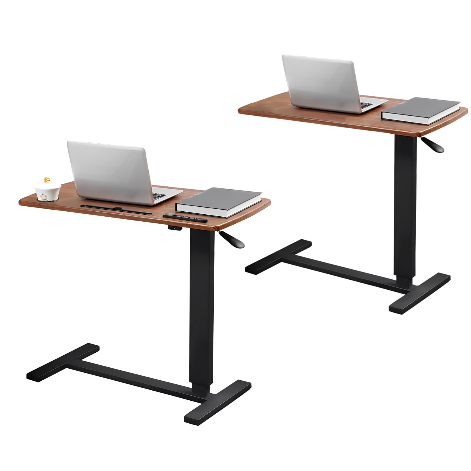 Photo 1 of BeGyoku Overbed Table,Hospital Bed Table,Pneumatic Bed Tables Adjustable Over The Bed with Hidden Wheels