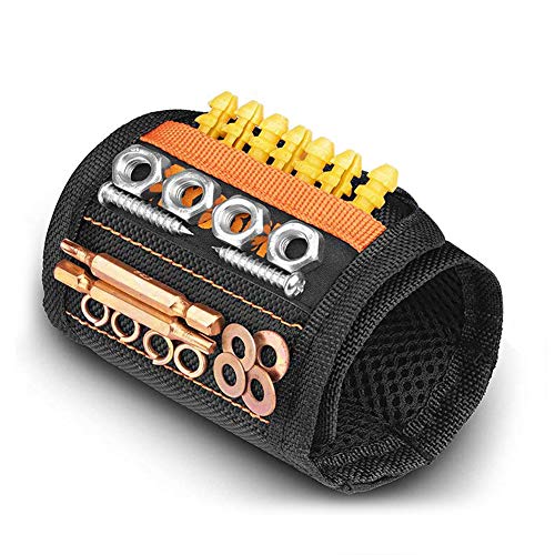 Muñequera Magnética con 15 Imanes Fuertes, AxeBon Banda de Brazo Elástica para...