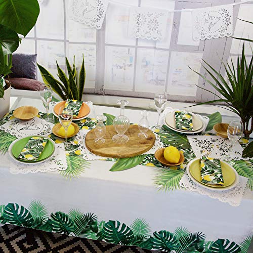 Talking Tables Tropical Disposable Paper Table Cover 180cm x 120cm for Kids Parties Summer BBQs, Jungle Themed Dinosaur, Luau - Image 4