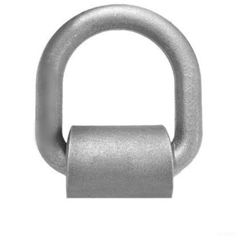 4 anillos en D soldados resistentes de 1,27 cm con resistencia a la rotura de 12000 libras para asegurar carga de camión, remolque, cama plana y uso marino