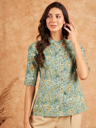 Image of Modeve Women Cotton Top for Summer