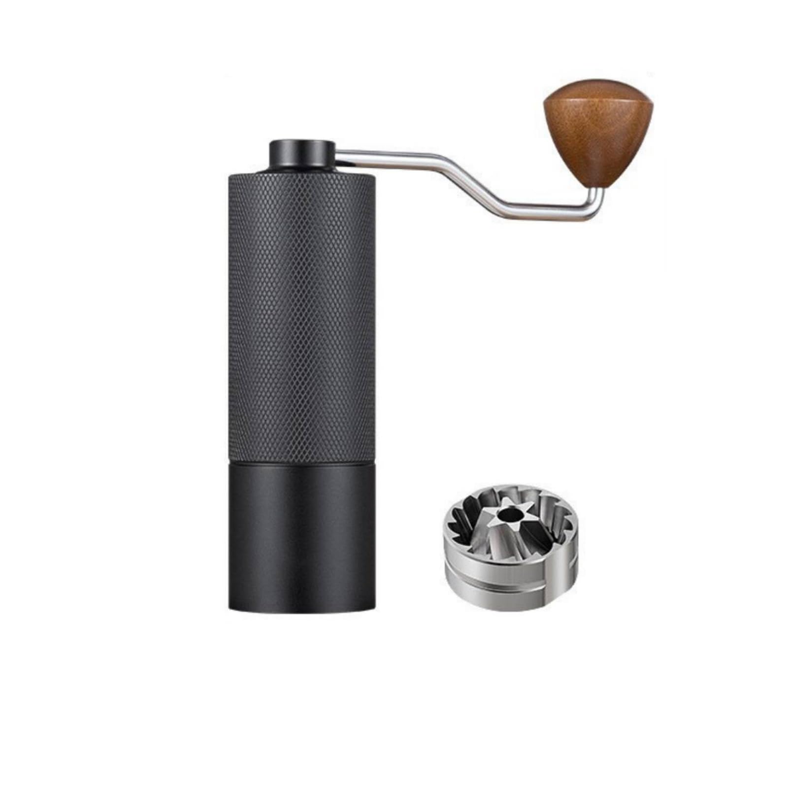 Macinacaffè Manuale Macinino Caffè Grinder Portatile Manovella Acciaio Inox Nucleo in Acciaio Uniforme Stabilità di, Array, Nero, 6 Stelle