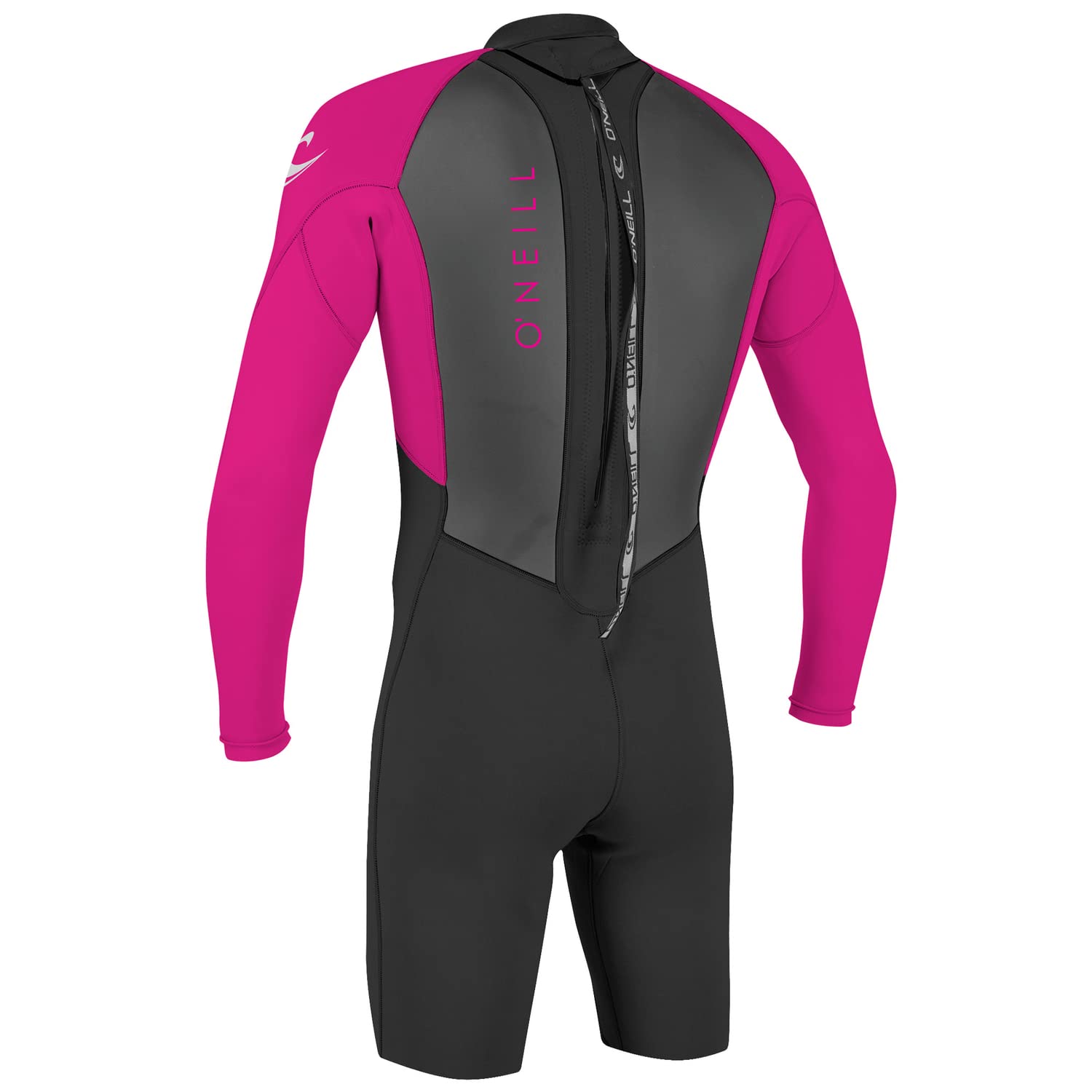 2023 O'Neill Youth Reactor-2 2mm Long Sleeve Shorty Wetsuit 5458 - Black/Ocean